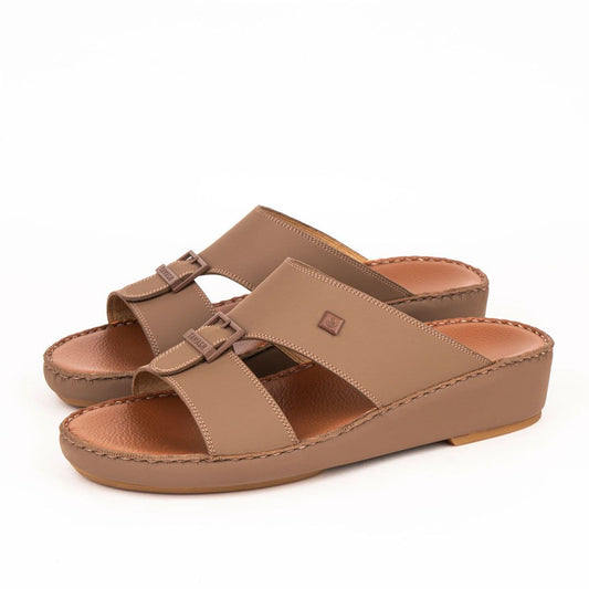 Al Tawash Micro Calf Leather Sandal Brown Color