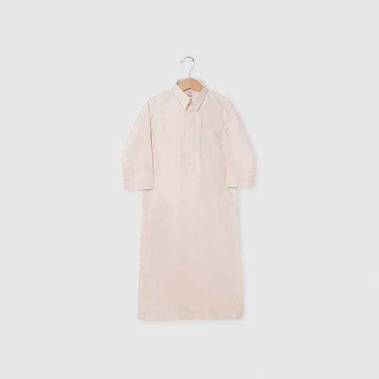 Little Bedoo Qatari Thobe Collared Beige NB To 12M