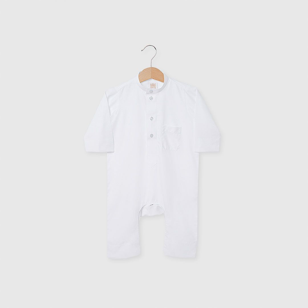 Little Bedoo Onesie Button Down White 18M
