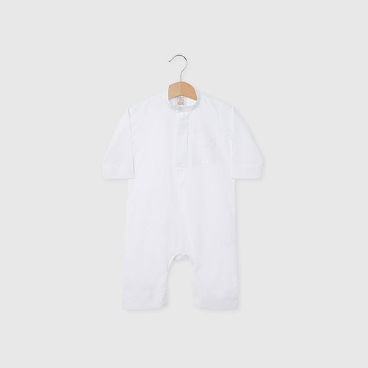 Little Bedoo Onesie Button Collar White NB To 12M