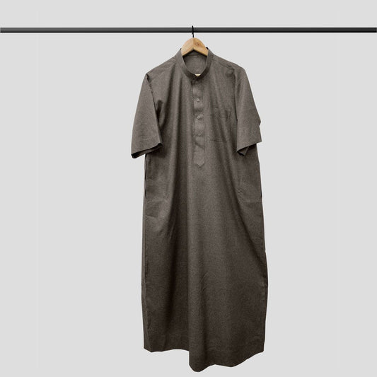 Thobify Jalabiya Half Band Neck Col N7