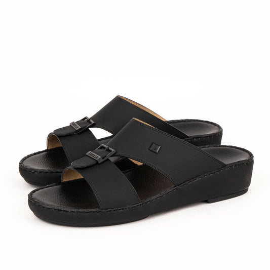 Al Tawash Micro Calf Leather Sandal Black Color