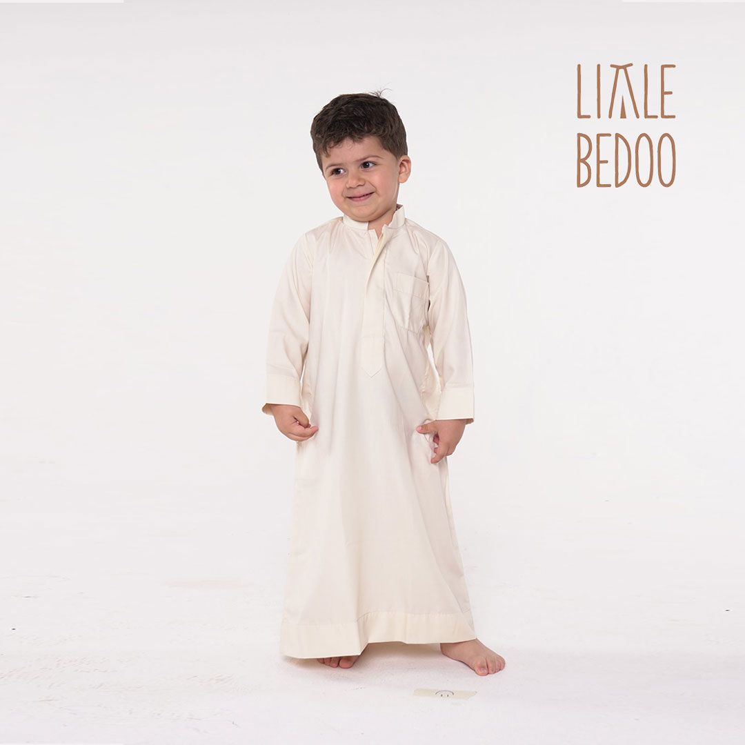 Little Bedoo Kuwaiti Dishdasha Beige Color