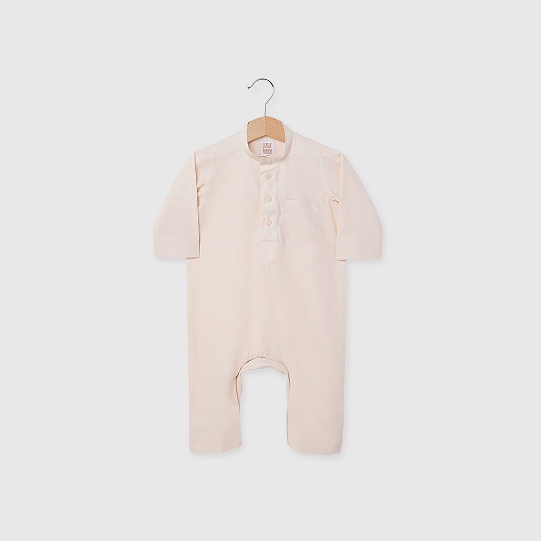Little Bedoo Onesie Button Down Beige 18M
