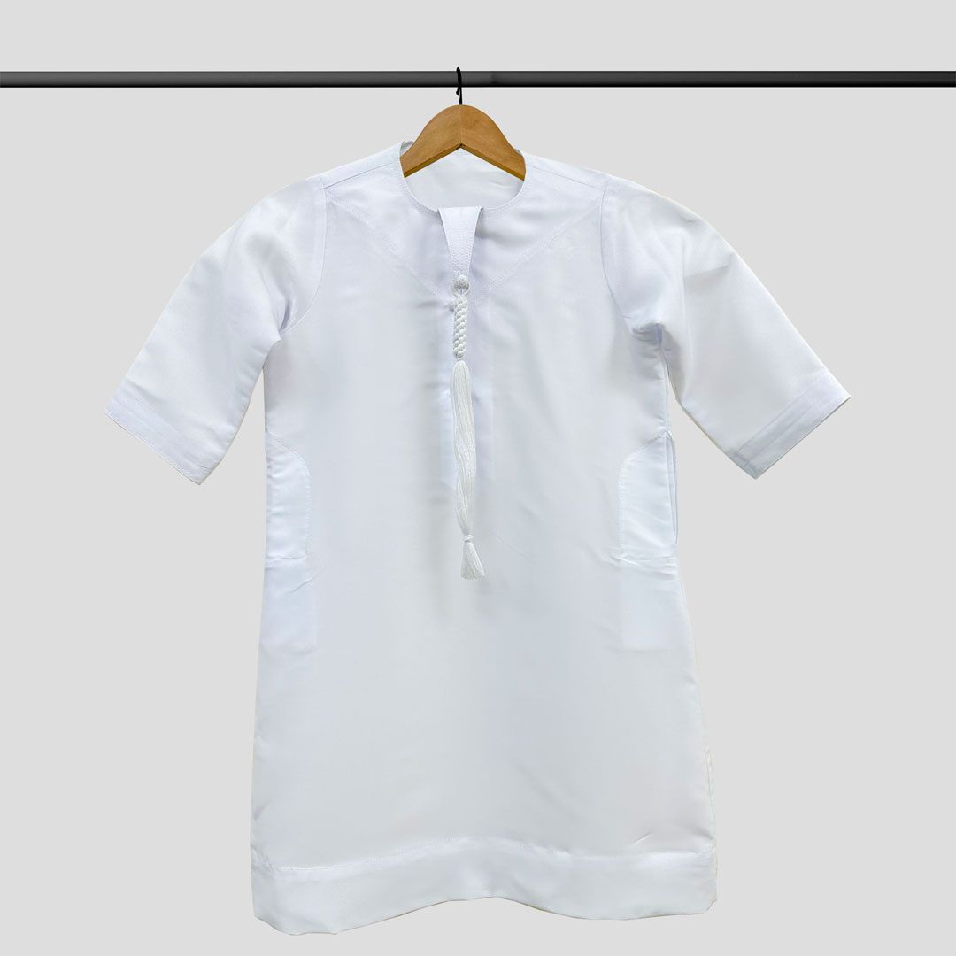 Arabic Kandora For Kids White Color NB to 1Y