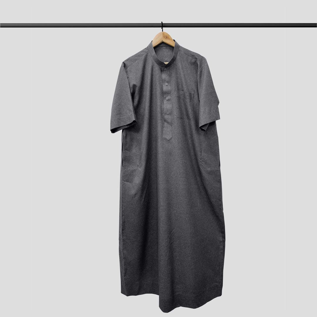 Thobify Jalabiya Half Band Neck Col N4
