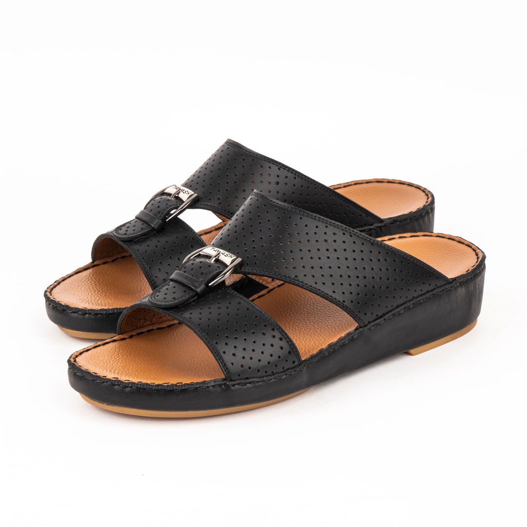 Al Tawash Micro Vet Sandal Black Color