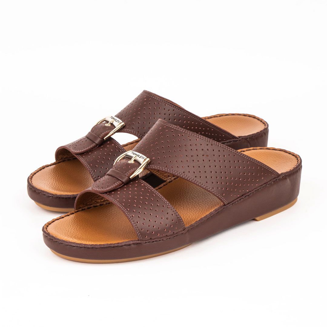 Al Tawash Micro Vet Sandal Dark Brown Color