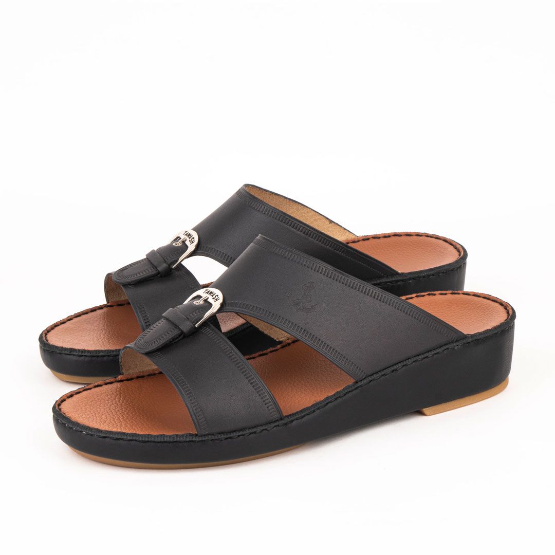 Al Tawash Calf Leather Sandal Koholy Color
